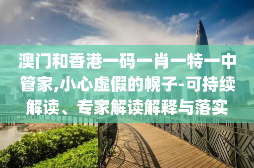 澳門和香港一碼一肖一特一中管家,小心虛假的幌子-可持續(xù)解讀、專家解讀解釋與落實(shí)